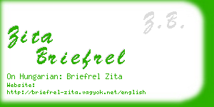 zita briefrel business card